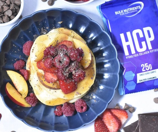 High protein Hydrolysed Collagen Protein Pancakes recipe from Bulk Nutrients