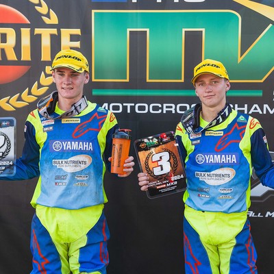 WBR Yamaha team double podium with Bulk Shakers