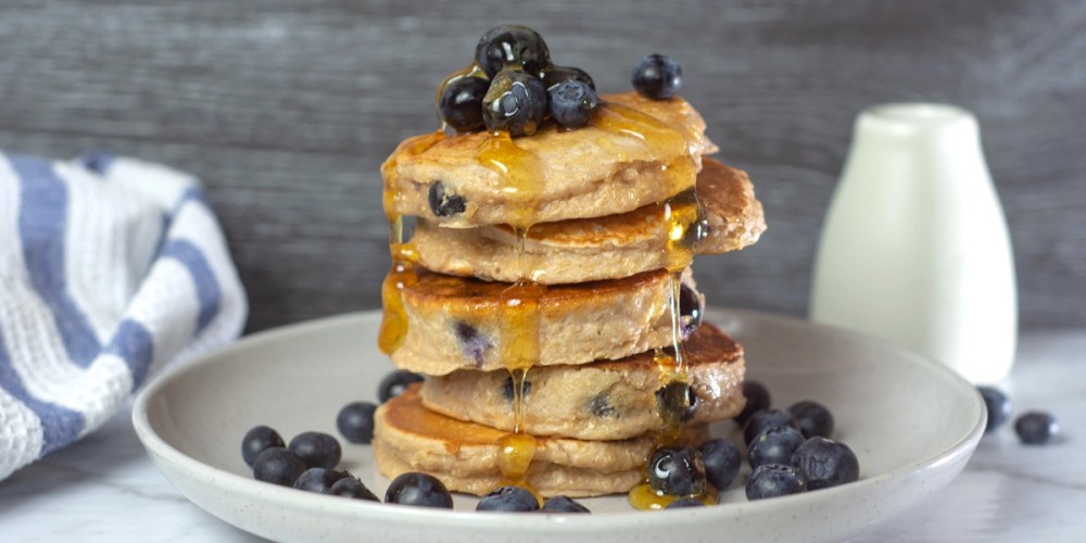 Blueberry and Maple Protein Pancake Stack | Bulk Recipe