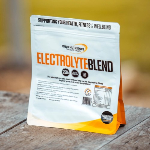 Electrolytes are lost during perspiration, so rehydrating with Bulk Nutrients' Electrolyte Blend can be beneficial to strength and endurance athletes.