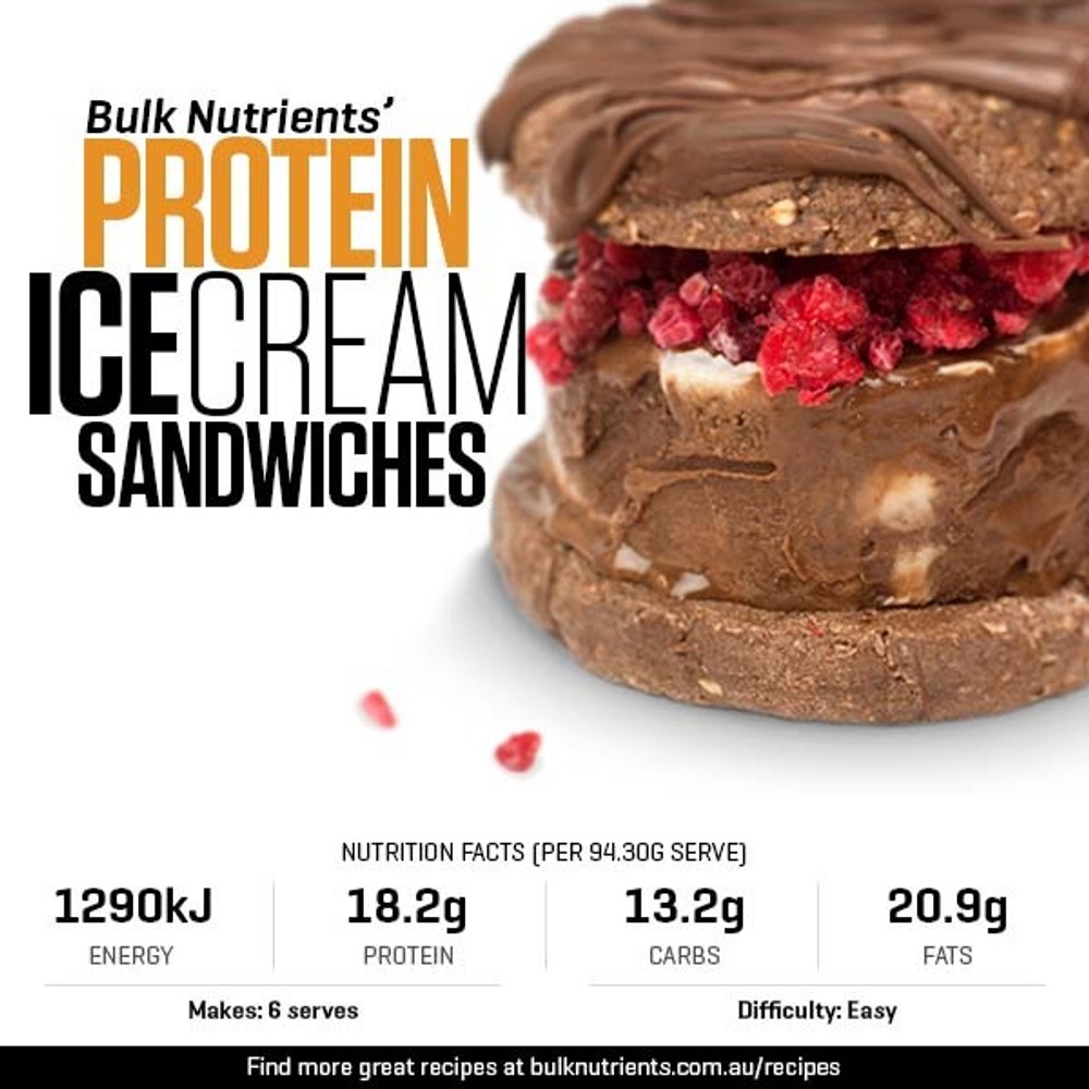 Protein Ice Cream Sandwiches | Bulk Nutrients Recipe