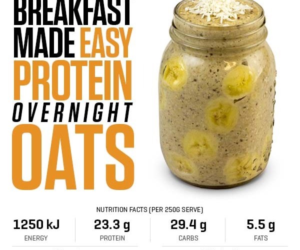 Breakfast Made Easy - Protein Overnight Oats recipe from Bulk Nutrients