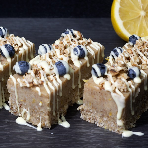 High Protein Zesty Lemon Slice recipe from Bulk Nutrients