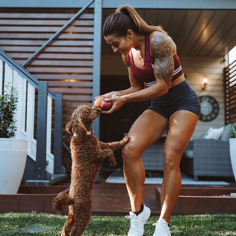 NEAT can help you burn more calories BN Ambassador Tammie Sarkozy playing with her dog