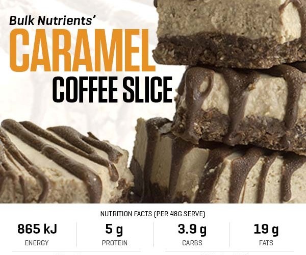 Caramel Coffee Slice recipe from Bulk Nutrients