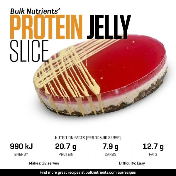 Protein Jelly Slice recipe from Bulk Nutrients 