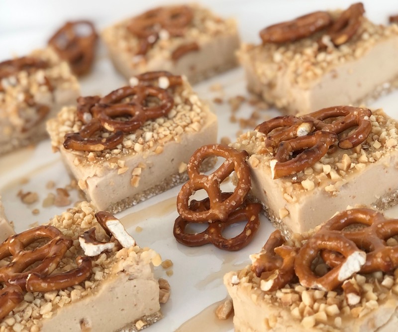 Salted Caramel Peanut Butter Slice