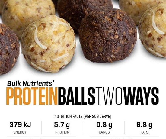 Protein Balls Two Ways recipe from Bulk Nutrients