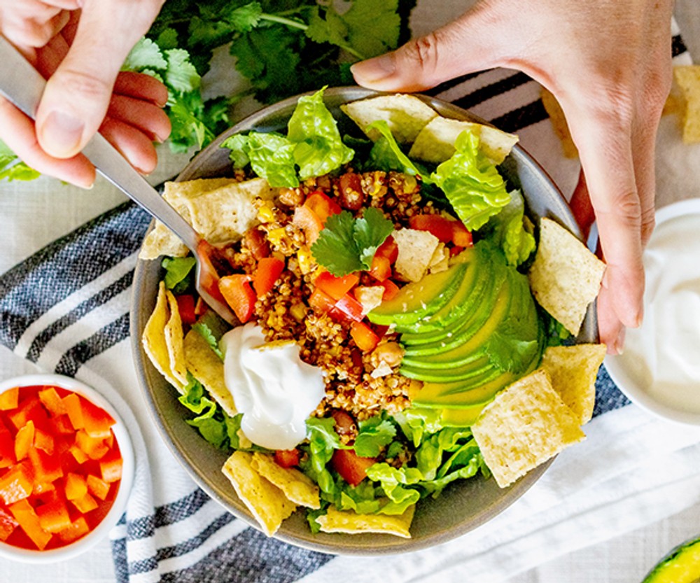 Healthy Open Taco Salad Recipe | Bulk Nutrients Recipes