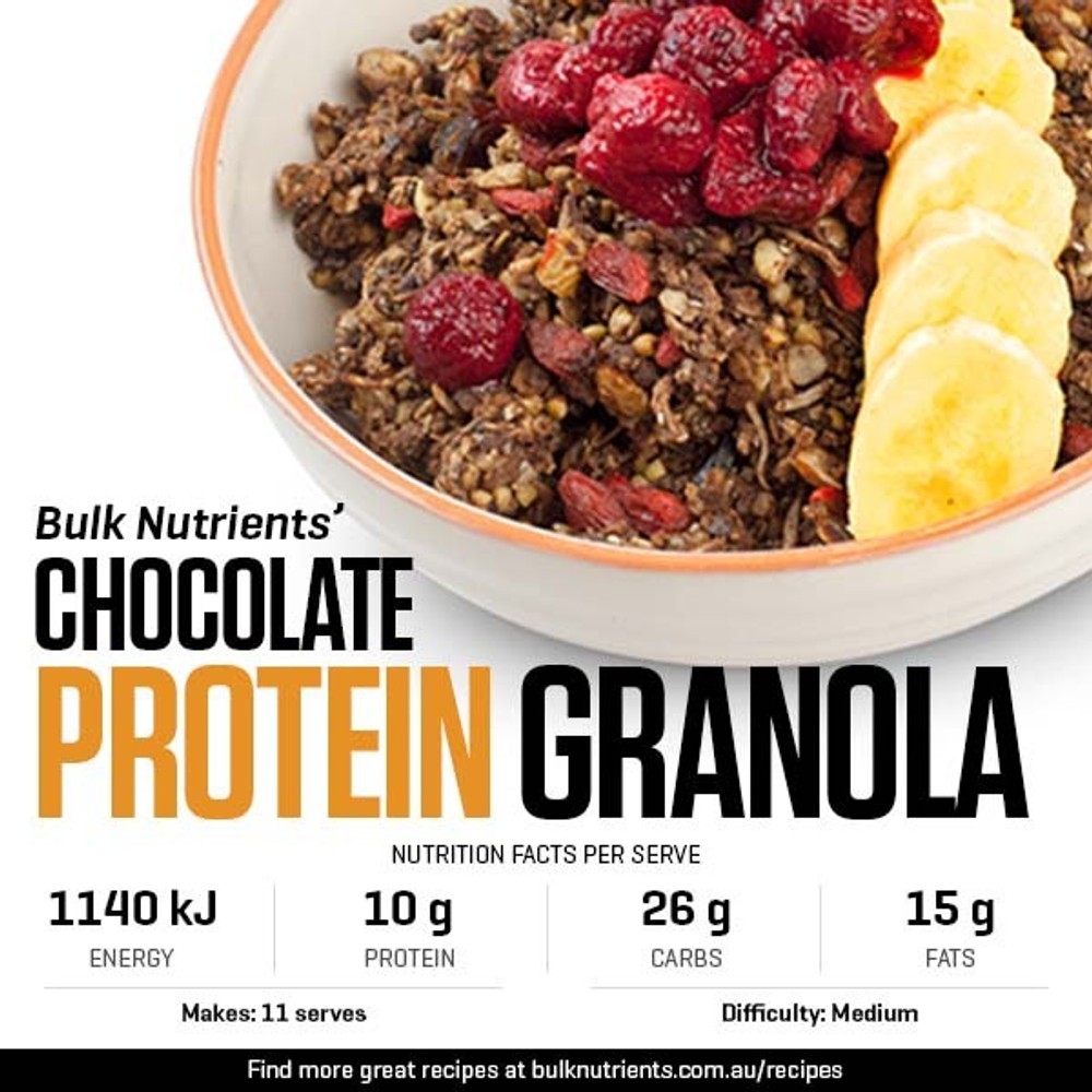 Homemade Chocolate Protein Granola | Bulk Nutrients Recipe