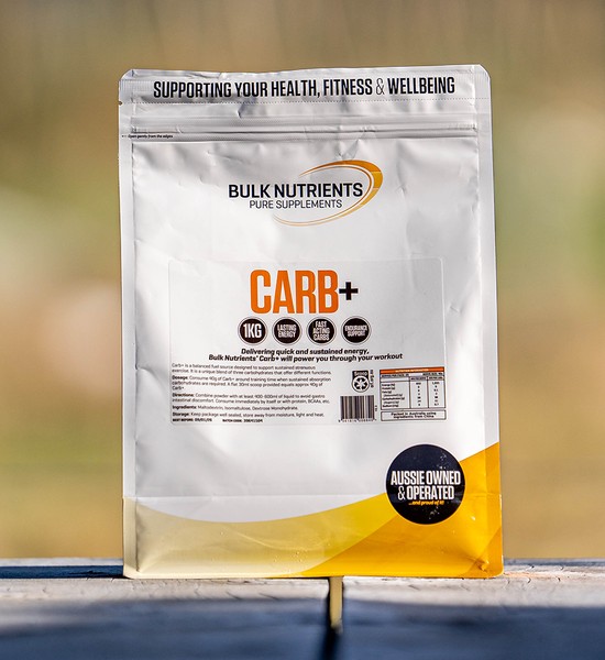 Bulk Nutrients' Carb+ carbohydrate blend delivering quick and sustained energy will power you through your workout from start to finish