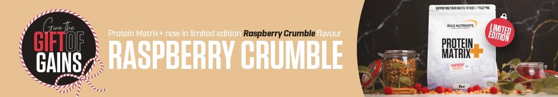 Give the Gift of Gains - Protein Matrix+ – Raspberry Crumble