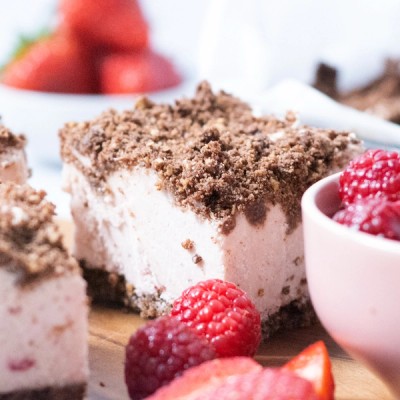 High protein Strawberry Ice Cream Cake recipe from Bulk Nutrients