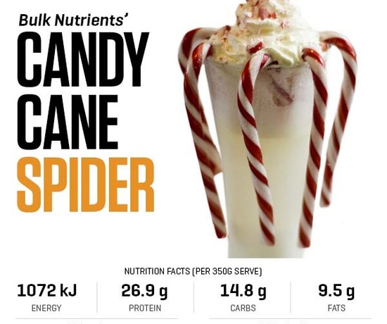 12 Days of Christmas - Candy Cane Spider recipe from Bulk Nutrients