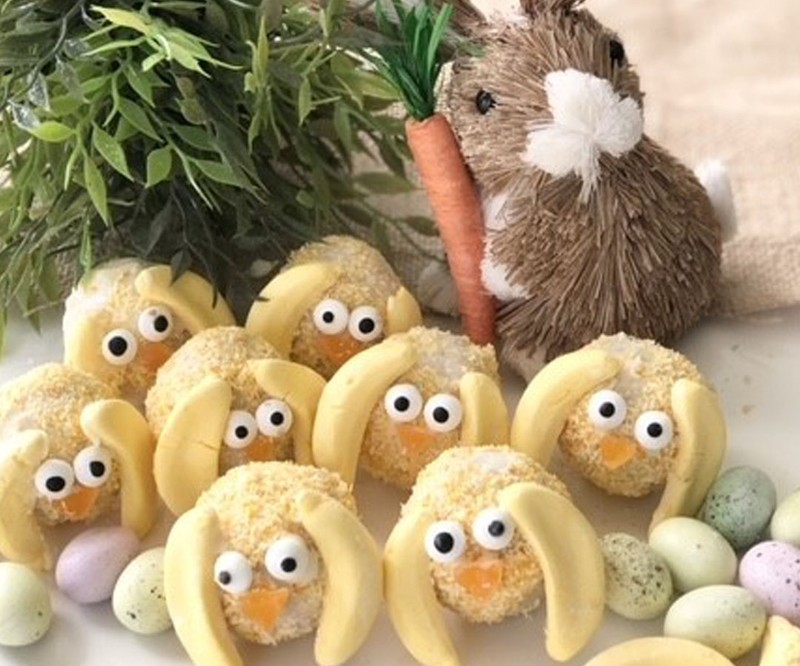 Keto Banana Coconut Easter Chicks