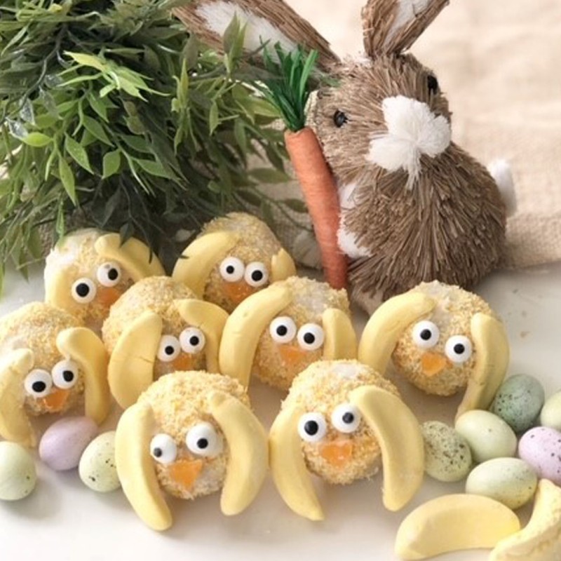 Keto Banana Coconut Easter Chicks