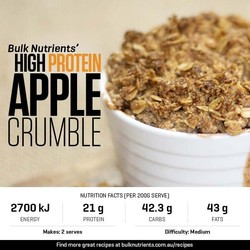 High Protein Apple Crumble recipe from Bulk Nutrients.