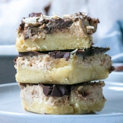 High protein Gooey Chocolate Caramel Slice recipe from Bulk Nutrients