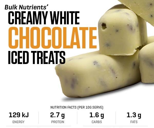 Creamy White Chocolate Iced Treats recipe from Bulk Nutrients