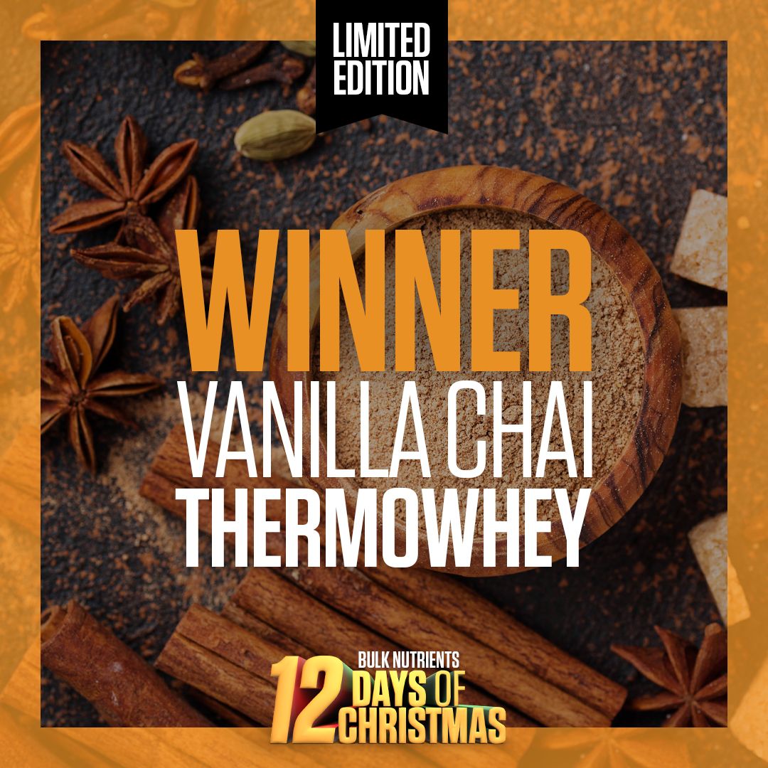 Bulk Nutrients' 12 Days of Christmas 2020 Winners: Thermowhey in Vanilla Chai