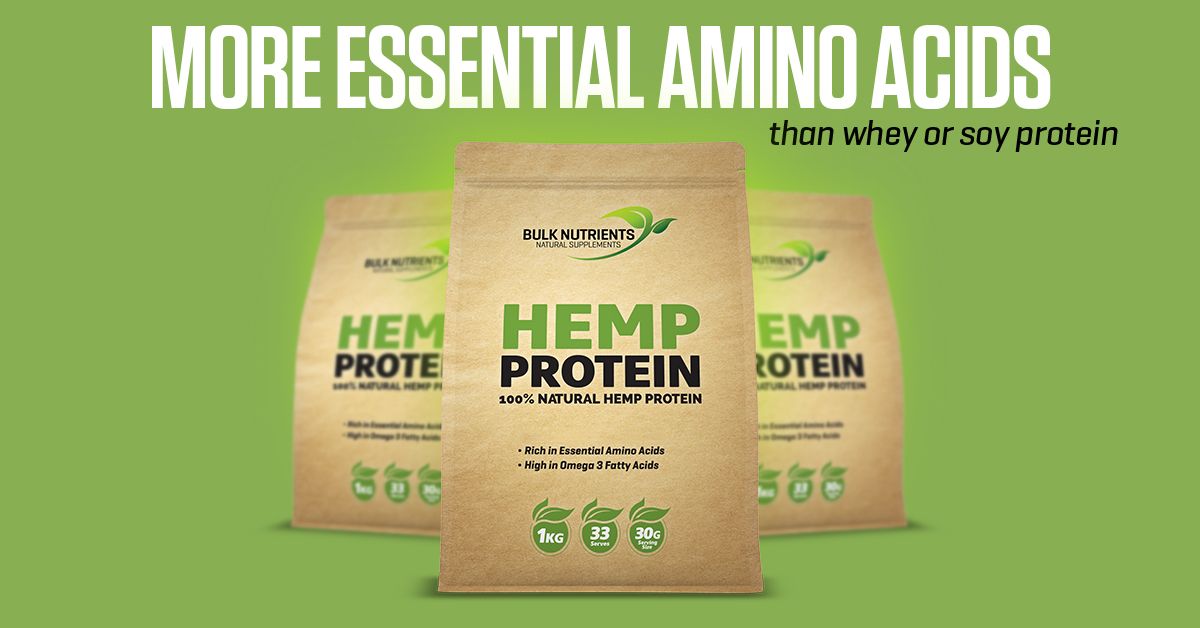 Hemp Protein contains more EAAs than whey and soy protein.