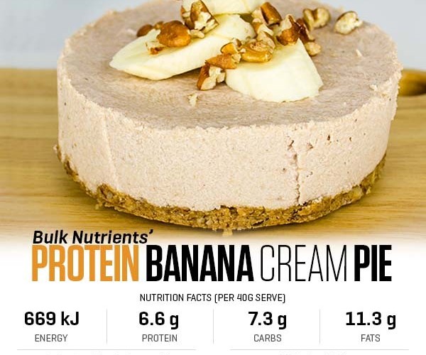 Protein Banana Cream Pie recipe from Bulk Nutrients