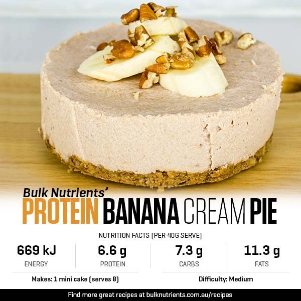 Protein Banana Cream Pie recipe from Bulk Nutrients