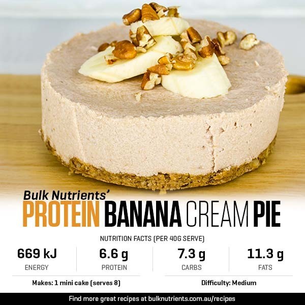 Protein Banana Cream Pie recipe from Bulk Nutrients 