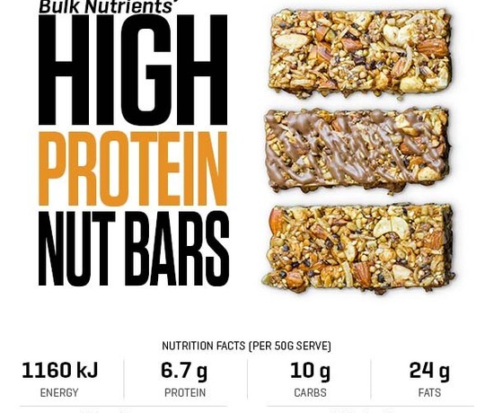 High Protein Nut Bars recipe from Bulk Nutrients