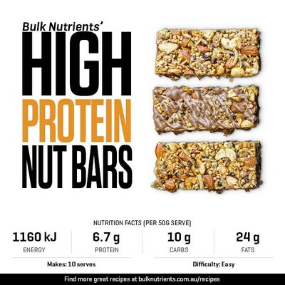 High Protein Nut Bars recipe from Bulk Nutrients
