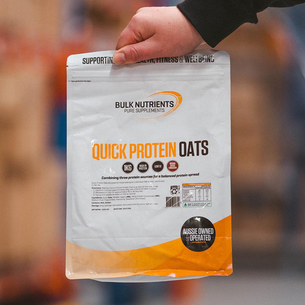 Bulk Nutrients' Quick Protein Oats Bulk Pack offering great value and will make sure there's enough for everyone