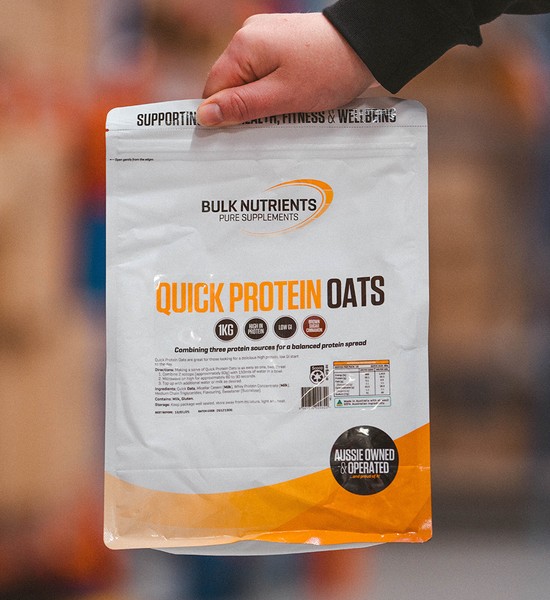 Bulk Nutrients' Quick Protein Oats Bulk Pack offering great value and will make sure there's enough for everyone