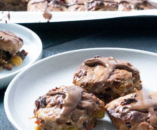 High Protein Low Carb Hot Cross Buns recipe from Bulk Nutrients