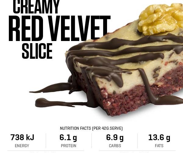 Creamy Red Velvet Slice recipe from Bulk Nutrients
