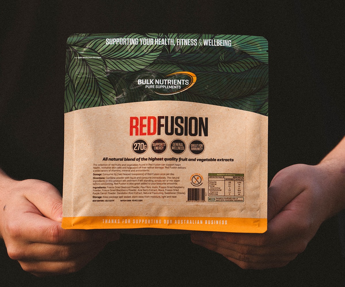 Red Fusion tastes great and will give you a boost in vitamins and minerals.