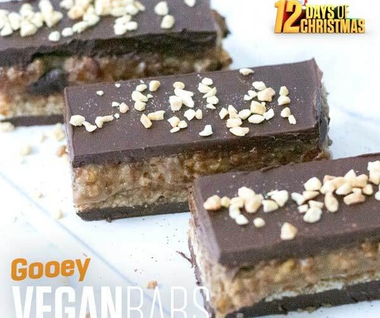 High Protein 12 Days of Christmas - Gooey Vegan Bars recipe from Bulk Nutrients