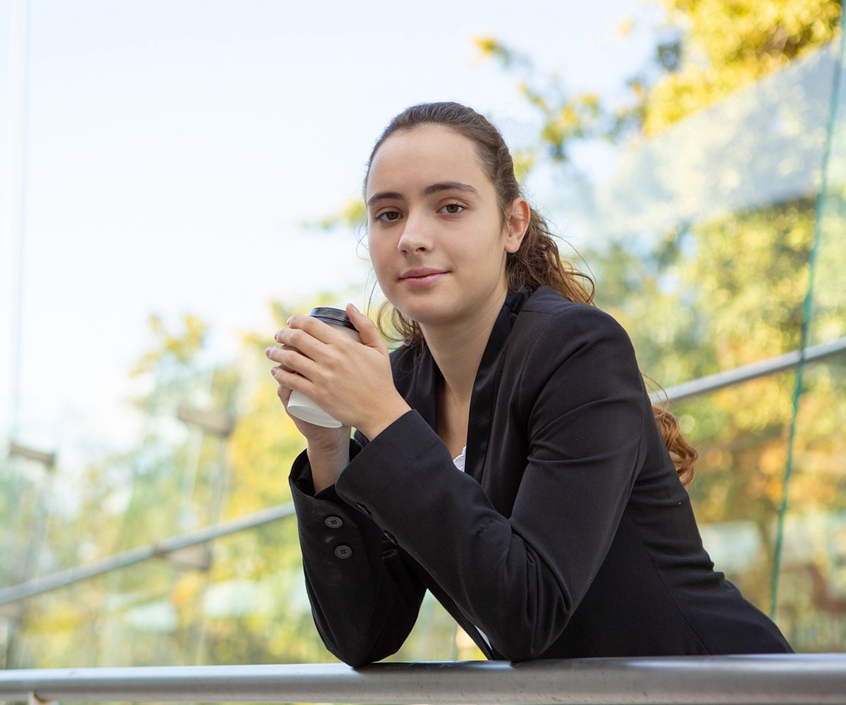 Women with a drink resting