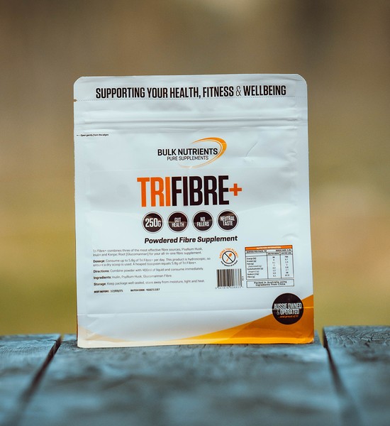 Bulk Nutrients' Tri Fibre+ combines three of the most effective fibre sources, Psyllium Husk, Inulin and Konjac Root (Glucomannan) for your all-in-one fibre supplement.