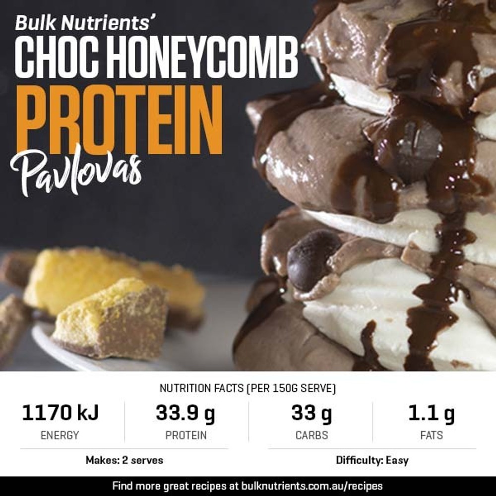 12 Days of Christmas - Choc Honeycomb Protein Pavlovas