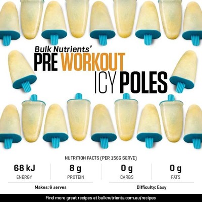 12 Days of Christmas - Pre Workout Icy Poles recipe from Bulk Nutrients 