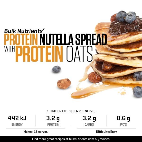 Protein 'Nutella' Spread with Bulk Nutrients Protein Pancakes recipe from Bulk Nutrients