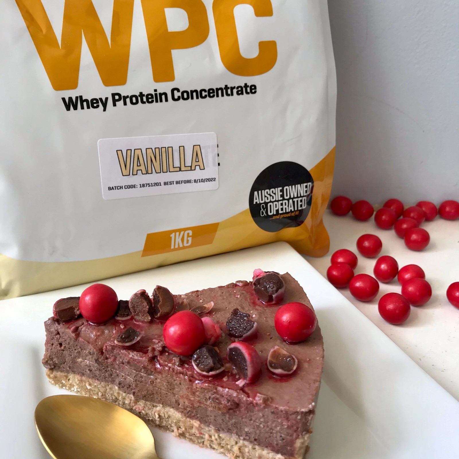 High Protein Jaffa Cheesecake recipe from Bulk Nutrients