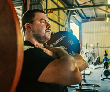 Hitting a front squat PB