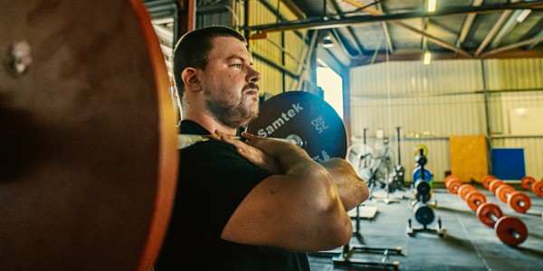 Hitting a front squat PB