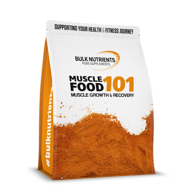 Bulk Nutrients' Muscle Food 101 offering a 2-1 ratio of carbs to protein  the ultimate mass gainer supplement