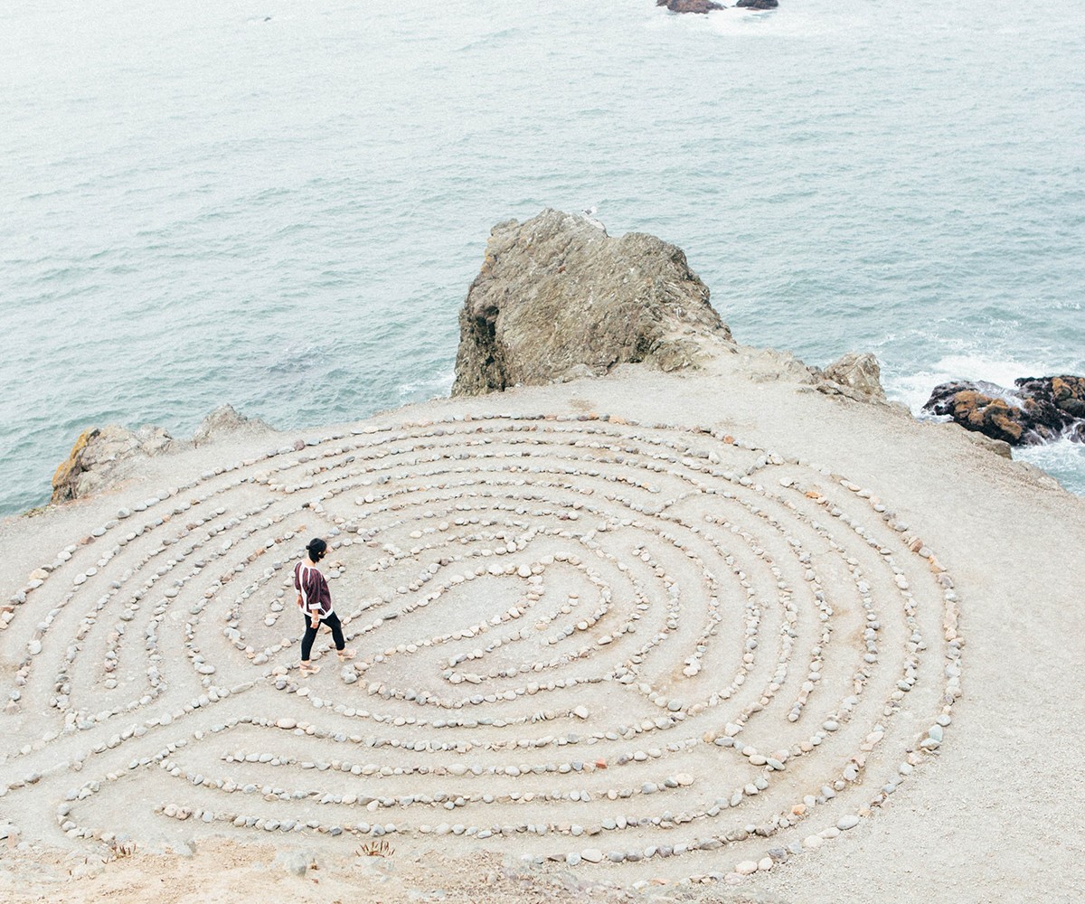 A pictorial representation of what decision making looks like. Like a maze or labrynth based on conscious and/or subconscious thought processes. Photo by Ashley Batz