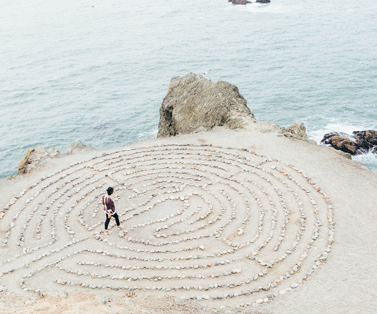 A pictorial representation of what decision making looks like. Like a maze or labrynth based on conscious and/or subconscious thought processes. Photo by Ashley Batz