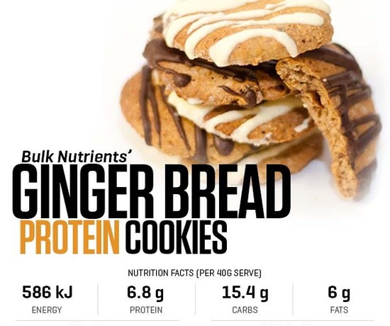 Protein Ginger Bread Cookies recipe from Bulk Nutrients