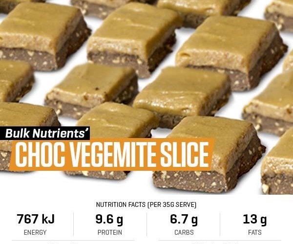 Choc Vegemite Slice recipe from Bulk Nutrients