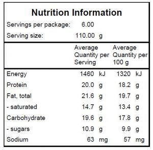 Tropical Protein Ice-cream Sandwich recipe nutritional information from Bulk Nutrients 